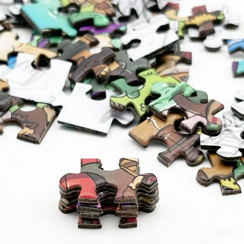 OEM kustom teka-teki yang dipersonalisasi Permainan 100/500/1000/2000 buah teka-teki Jigsaw untuk dewasa anak-anak kertas Jigsaw Puzzle permainan