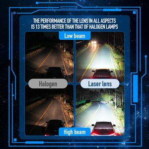 Xenplus L90 <span class=keywords><strong>Mini</strong></span> H4 200 W/par 3 pulgadas <span class=keywords><strong>azul</strong></span> Bi LED lente de Proyector láser 9-32V 48000lm LED faro para coches 12V - Product Image 3