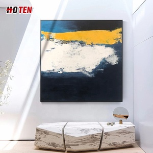 Dipinto Murale Nordico per Soggiorno, Dipinto a Mano su Tela, Moderno Astratto con Abbinamento di Colori, Decorativo, Dimensioni Personalizzabili, Pittura a Olio - Product Image 1