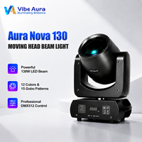 Lampu Panggung LED Moving Head Beam 130W dengan DMX512, Aktif Suara, Auto Run, 12 Warna, 15 Gobo, Prisma untuk DJ, Klub, dan Pesta