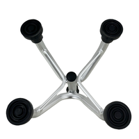 Bâton de marche télescopique pliable à quatre pieds en acier inoxydable et aluminium, fabrication chinoise, capacité de charge de 250 lb pour personnes âgées