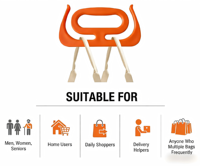 Porte-sacs de courses avec poignée ergonomique, support pour plusieurs sacs, adapté aux achats, aux utilisateurs domestiques et aux livreurs