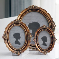 Cadres photo ovales décoratifs de luxe de style européen vintage en gros – Ornements de décoration intérieure au charme haut de gamme