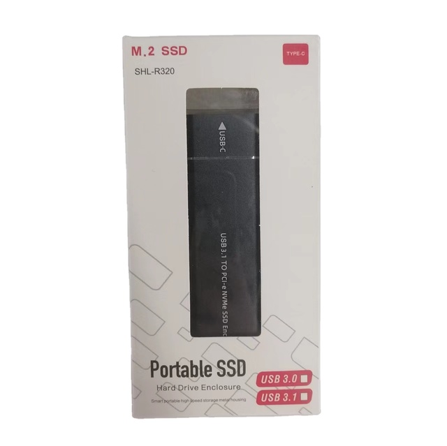 Factory Wholesale Portable Aluminum Alloy Shell M.2 PCI-E NVME External Solid-state Drive Box