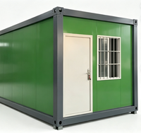 Cabine conteneur à structure en acier prête à l'emploi pour bureau de chantier, poste de garde, dortoir temporaire, salon de ferme