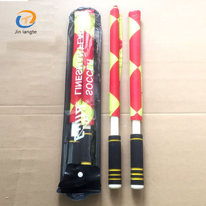 ขายร้อน 100% โพลีเอสเตอร์เล่นกีฬาฟุตบอลฟุตบอลผู้ตัดสินมือธงฟุตบอลธงพิธีการตัดสินชุด 2 (2-Pack) - Product Image 5