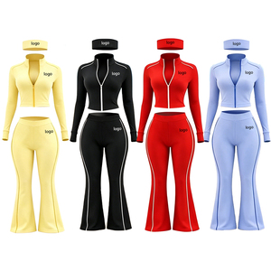 Ensemble 3 pièces pour <span class=keywords><strong>femme</strong></span> 2026 – Survêtement personnalisé avec logo, veste zippée, <span class=keywords><strong>pantalon</strong></span> de <span class=keywords><strong>jogging</strong></span>, tenue de sport et fitness pour <span class=keywords><strong>femme</strong></span> - Product Image 1