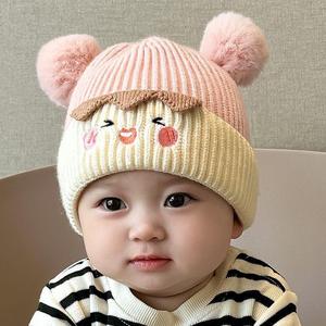Lindo gorro de punto con pompones, gorro cálido a prueba de viento para bebés, niños pequeños, talla unisex, se adapta a todos - Product Image 3
