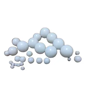 Factory supply pp pom pa66 ptfe from 1mm to 100mm solid delrin plastic ball spheres