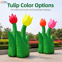 Modèles géants de fleurs de tulipes gonflables pour la décoration de scène de mariage et de fête