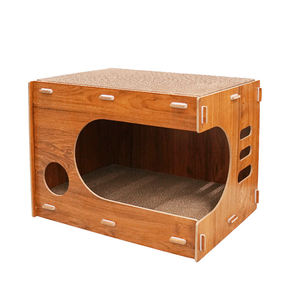 Huisdier Kat Grot Bed Nest Condo <span class=keywords><strong>Cat</strong></span> Baars Kooi Indoor Scratcher Kartonnen Schattige Kat Huis Meubels - Product Image 2