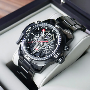Reef Tiger-pulsera de acero inoxidable para hombre, reloj masculino de pulsera, automático, deportivo, informal, mecánico, resistente al agua, RGA3591 - Product Image 4