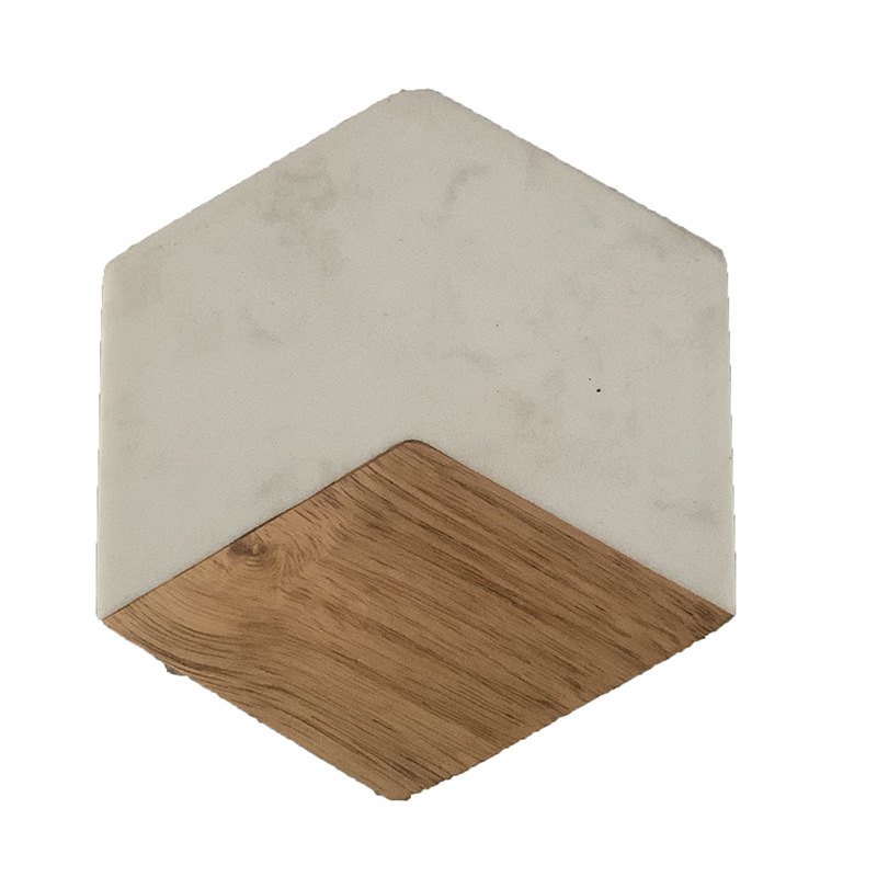 Hexagone (un cinquième) blanc