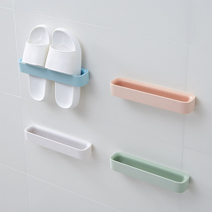 Bathroom Slipper <b>Rack</b> <b>Wall</b> Mounted Rectangular White Green Blue Pink Durable <b>Shoe</b> Storage Shelf for Toilet Bathroom - Product Image 4