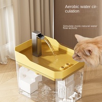Fontaine à eau pour animaux domestiques (chats et chiens) silencieuse, grande capacité, à circulation automatique, rechargeable, en plastique, alimentée par USB/batterie