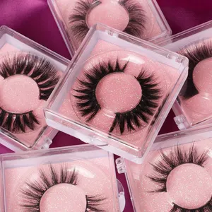 2020factory price eyelashes Plastic Case false eyelashes handmade Wholesale false eyelashes manufacture