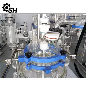 Laboratuvar kimyasal karıştırma tankı reaksiyon kabı 50L ceketli cam reaktör