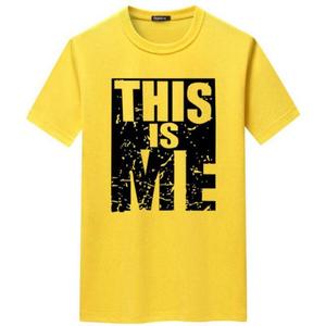 Camisetas de Verano Casuales con Estampado de Letras 'This Is <span class=keywords><strong>Me</strong></span>', Camiseta de Manga Corta con Cuello Redondo Transpirable para Hombre, Talla Grande - Product Image 4