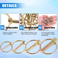 Ruibo Zinc Plated Steel Alloy Wire Lock Pin Fastener with Clip Carbon Steel Lynch Linch Pin Carton Packing