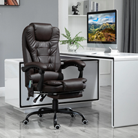 Fauteuil de massage vibrant ergonomique à 7 points avec repose-pieds et soutien lombaire