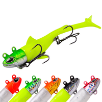 Leurre souple bionique en forme de poisson à queue en T pour pêche au bar en eau douce et saumâtre, longue portée, vente en gros OEM 10.5-12cm 29-56g