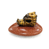 Cristal naturel en gros en vrac artisanat cristal Mini tête de dragon sculpture pour esprit guérison Souvenirs cadeau