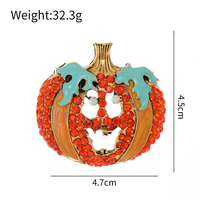 Nouveau design Halloween tête de citrouille broche pour femmes enfants Clowns légumes citrouille poitrine fleur broche personnalisée