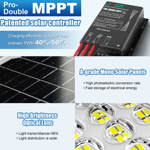 IP65 Không Thấm Nước Năng Lượng Mặt Trời Đèn 100W 120W 150W 180W Ngoài Trời Đường Cao Tốc Tất Cả Trong Một LED Năng Lượng Mặt Trời Powered Ánh Sáng Đường Phố - Product Image 4