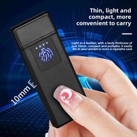 Nouveau briquet tactile rechargeable par USB, allumage double face, coupe-vent, ultra-fin, nouveau modèle de style chinois 605 créatif