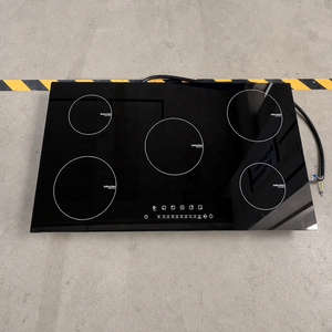 Table de cuisson à <span class=keywords><strong>induction</strong></span> encastrable 9400W 5 brûleurs 90cm <span class=keywords><strong>Siemens</strong></span> IGBT, verre cristal noir étanche, <span class=keywords><strong>plaque</strong></span> de cuisson à <span class=keywords><strong>induction</strong></span> électrique - Product Image 1