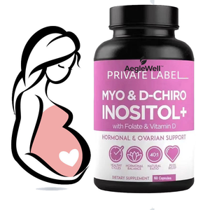 Kapsul Aeglewell Private Label Myo D-Chiro <span class=keywords><strong>Inositol</strong></span> untuk Wanita, Mendukung Folat Vitamin D, Kapsul <span class=keywords><strong>Inositol</strong></span> Wanita D-Chiro <span class=keywords><strong>Inositol</strong></span> - Product Image 1