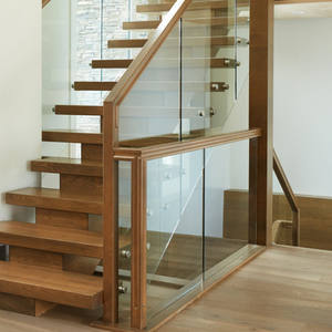 Escadas de Madeira Dobráveis Internas de Design Econômico em Laje de Nogueira e Granito, Escadas Flutuantes e Retas - Product Image 3