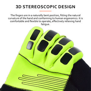 Gants d'extérieur chauds imperméables verts fluorescents pour les pompiers équipement <span class=keywords><strong>de</strong></span> sauvetage <span class=keywords><strong>de</strong></span> sauvetage en eau-pour les kayaks pagayeurs - Product Image 3