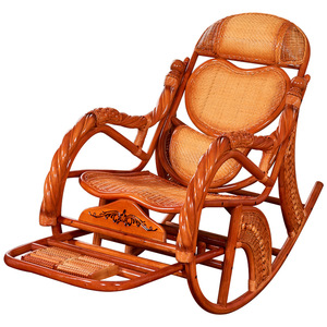 Style extérieur et intérieur meubles de salon balançoire en rotin naturel chaise berçante - Product Image 1