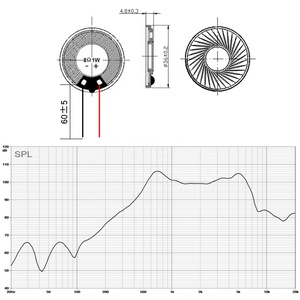 Đường kính 36mm 8 ohm 1 W Mylar loa mỏng độ dày 5.5mm 36*5.5mm 3.6cm 8Ohm 1 Watt Micro loa với dây 60mm - Product Image 2