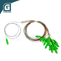 Gcabling FTTH Micro-tube Telecommunications G657A 0.9mm 1x16 Mini Fibra Plc SC APC SM Fiber Optic Plc Splitter