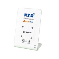 Support de menu personnalisable en acrylique PVC mat avec NFC pour avis Google, code QR imprimable pour restaurant