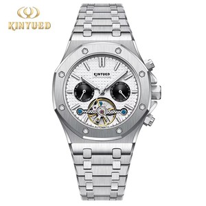 Montre mécanique automatique pour homme KINYUED, bracelet en acier inoxydable, résistante à l'eau 3BAR, affichage lumineux, luxe, mode - Product Image 2