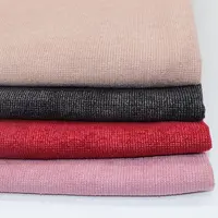Yüksek kalite özel 100% polyester 340GSM örgü düz boyalı polar havlu kumaş şönil kumaş kadın ceket kazak