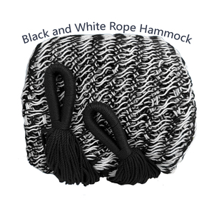 Xách Tay Hiện Đại Ngoài Trời Sợi Dây Thừng Tay Dệt Vải Võng Đồ Nội Thất Ngoài Trời Màu Đen Và Trắng Võng - Product Image 2