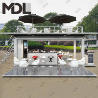 Design de café Pop-Up transportable, conteneur Mobile de 20 pieds à vendre, café-bar