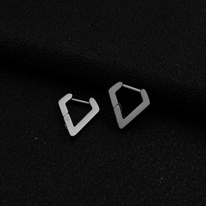 Pendientes de Aro Geométricos Plateados de Diseño Simple y Estilo Minimalista 2026, Pendientes Unisex de Acero Inoxidable, Joyería de Moda - Product Image 5