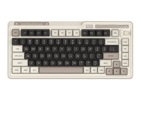 Clavier mécanique personnalisé KZZI K75Lite rétro sans fil tri-mode pour jeux, clavier avec touches remplaçables à chaud, rétroéclairage RGB