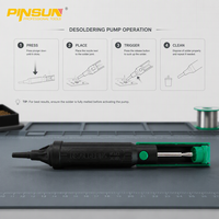 PINSUN Pompe à dessouder manuelle en gros d'usine, stylo d'aspiration à vide pour étain, outil de retrait de soudure, boîtier en plastique ABS