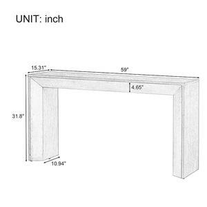 Elegant Modern <b>Console</b> Table Fireplace Simple Functional High Quality Veneer Top for Living Room Durable Panel Construction - Product Image 3