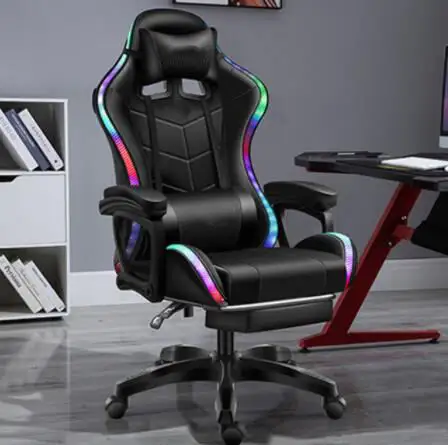 Nouveau design Cadeira De Jogos Chaise de jeu d'ordinateur Fauteuil de massage en tissu pivotant à dossier haut Rgb Fauteuil de direction Cuir synthétique