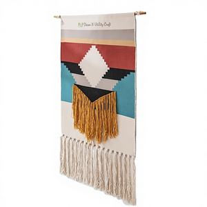 Decoración de Pared de Estilo Retro de Lujo, Cuerda para Colgar en la Pared, Tela Geométrica, Decoración Artística Rústica, Hecha a Mano, Regalos Más Vendidos - Product Image 1