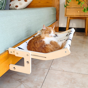 Cama Universal para gatos para las cuatro estaciones, <span class=keywords><strong>hamaca</strong></span> cálida <span class=keywords><strong>de</strong></span> invierno, ventana solar, cama para mascotas, <span class=keywords><strong>lana</strong></span>, terciopelo <span class=keywords><strong>de</strong></span> seda, materiales <span class=keywords><strong>de</strong></span> madera <span class=keywords><strong>de</strong></span> bambú, nido colgante sólido - Product Image 2