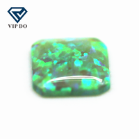 3*3-10*10mm opale synthétique multicolore carré dos plat cabochon coupé opale OP #11 vert clair opale de feu cabochon pierres précieuses en vrac
