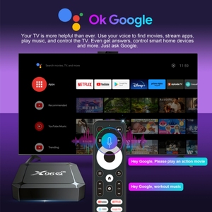 Ban đầu giá thấp x96q rk3518 thông minh media player Android 14 TV Box 4K <span class=keywords><strong>2GB</strong></span> <span class=keywords><strong>RAM</strong></span> 16GB Rom dual-band Wifi BT ai giọng nói từ xa TV Box - Product Image 3
